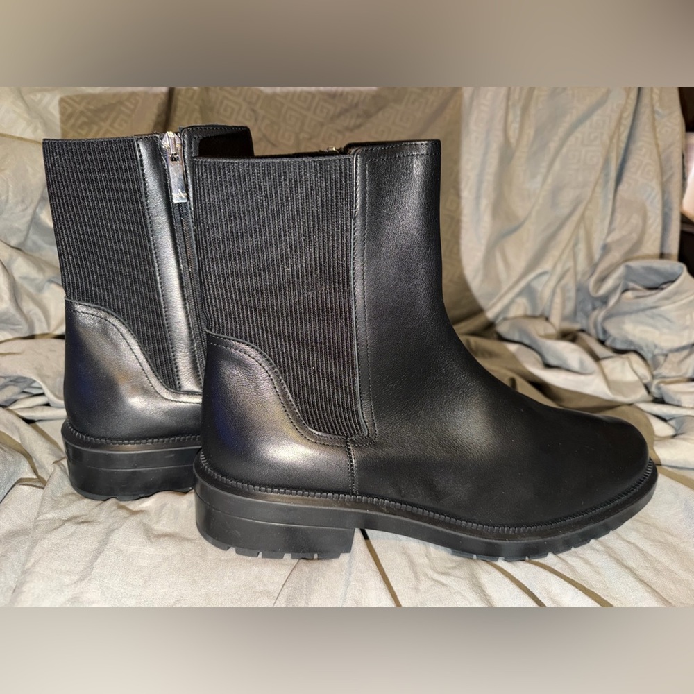 Aquatalia Black Leather Ankle Boots